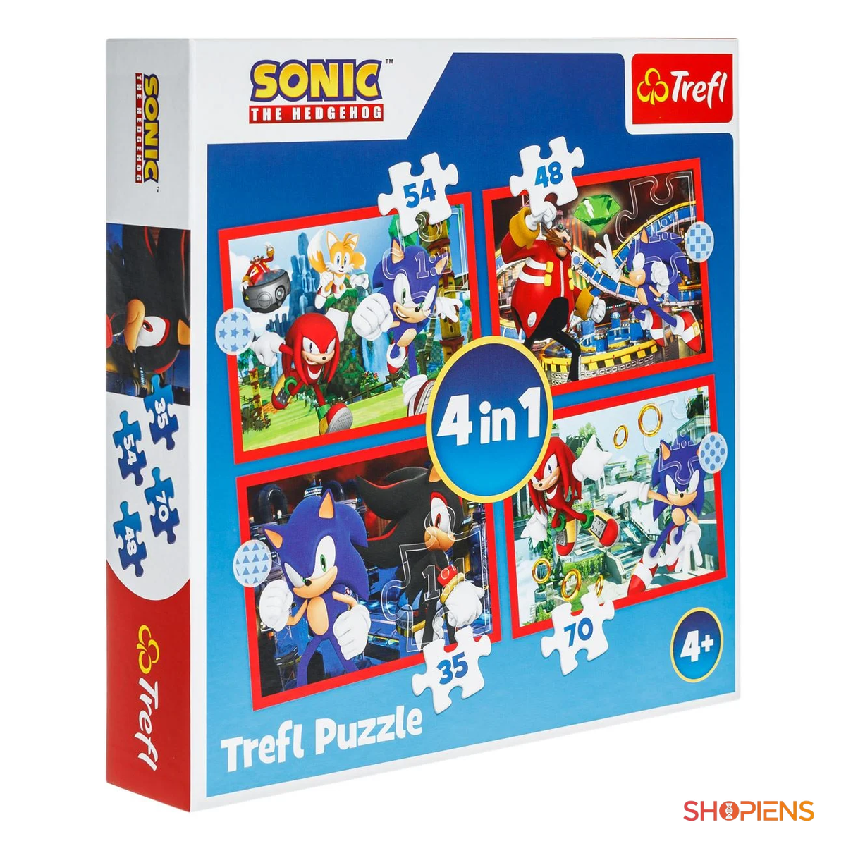 Set puzzle Sonic și prietenii 4 în 1
