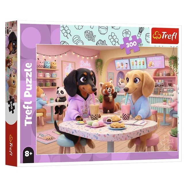 Puzzle cu cățeluși și milkshake, 300 de piese