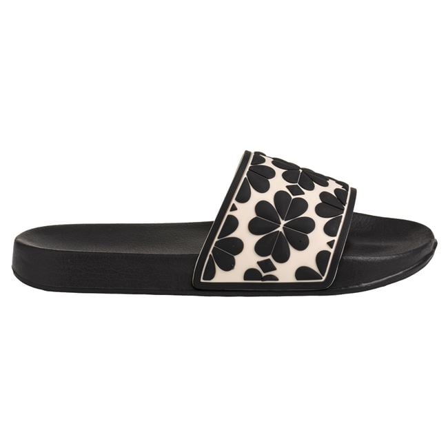 Papuci Dama Cu Imprimeu Floral Negru