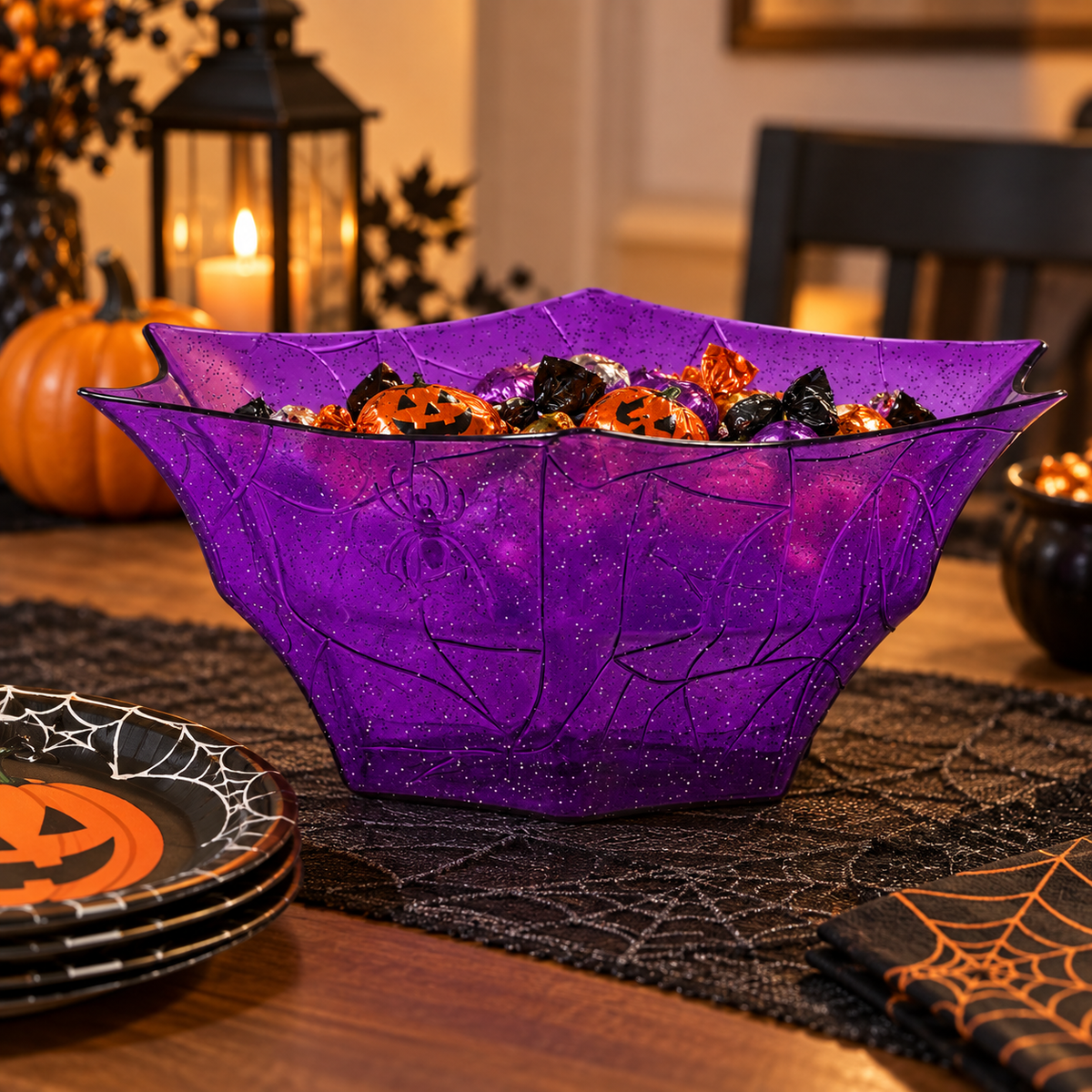 Bol Mov Cu Panza De Paianjen Pentru Halloween, 29 Cm - in folosinta 2 - Shopiens