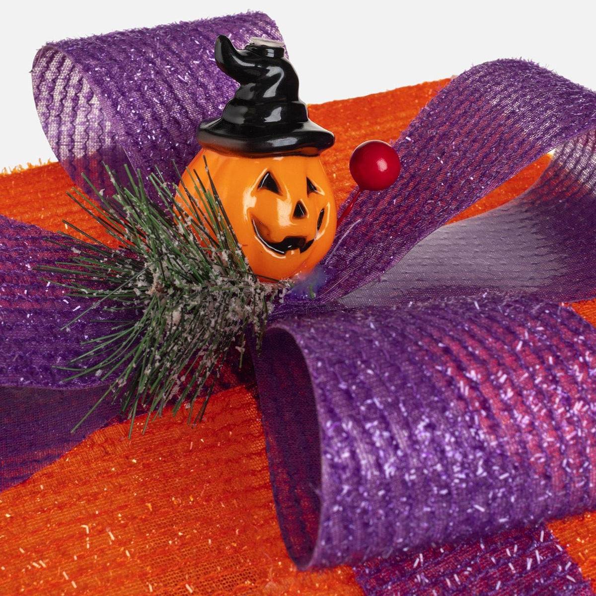 Cadou Decorativ Cu Beteala Portocalie Si 15 LED-uri, Halloween - Shopiens
