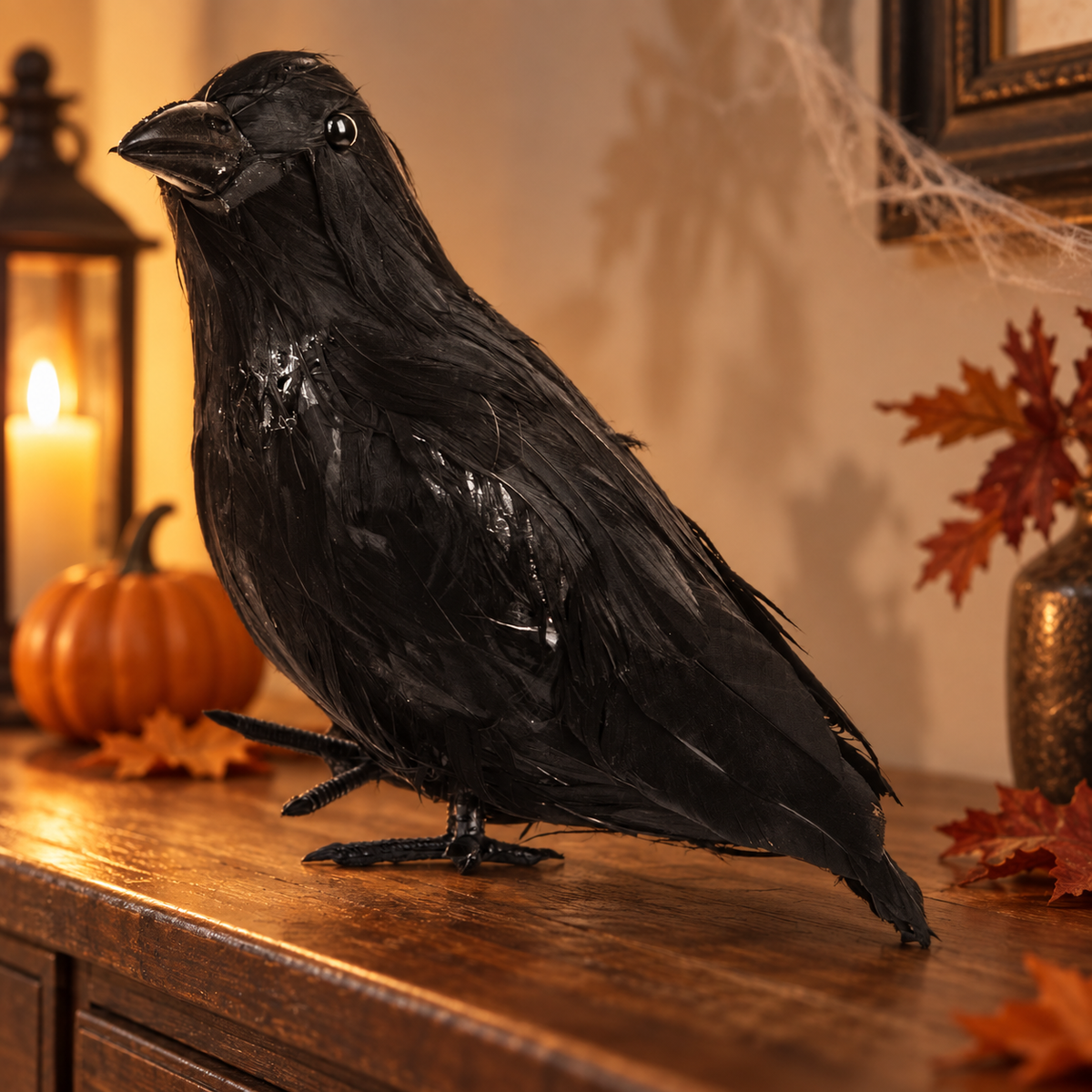 Corb Decorativ Negru Pentru Scenografie Horror, 15 Cm - Shopiens