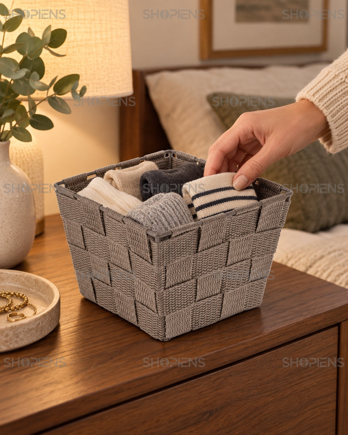 Coș Taupe Compact pentru Raft, 15 cm