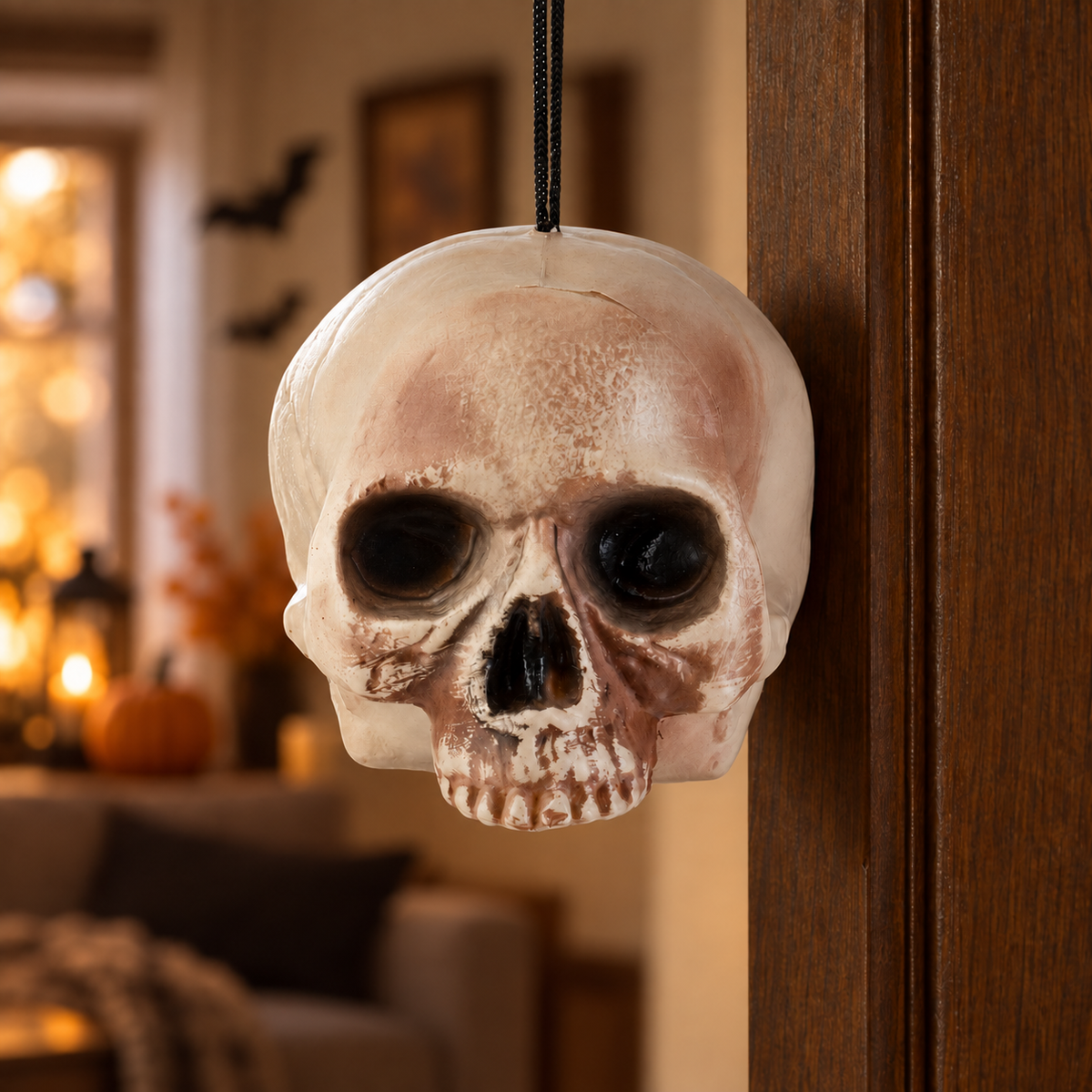Craniu Realist Cu Snur De Suspendare, Halloween 15 Cm - Shopiens