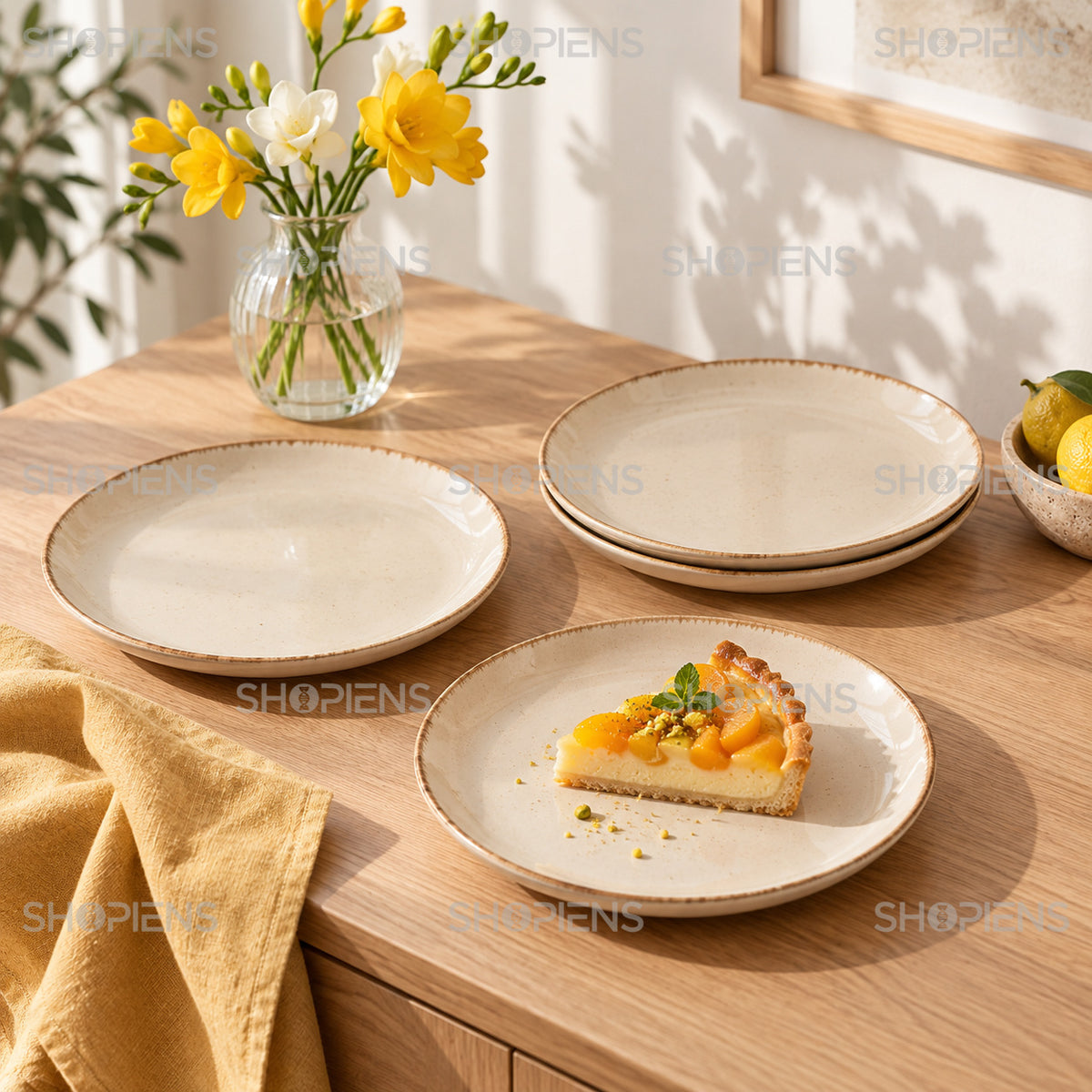 Farfurii ceramice pentru desert, 4 bucăți