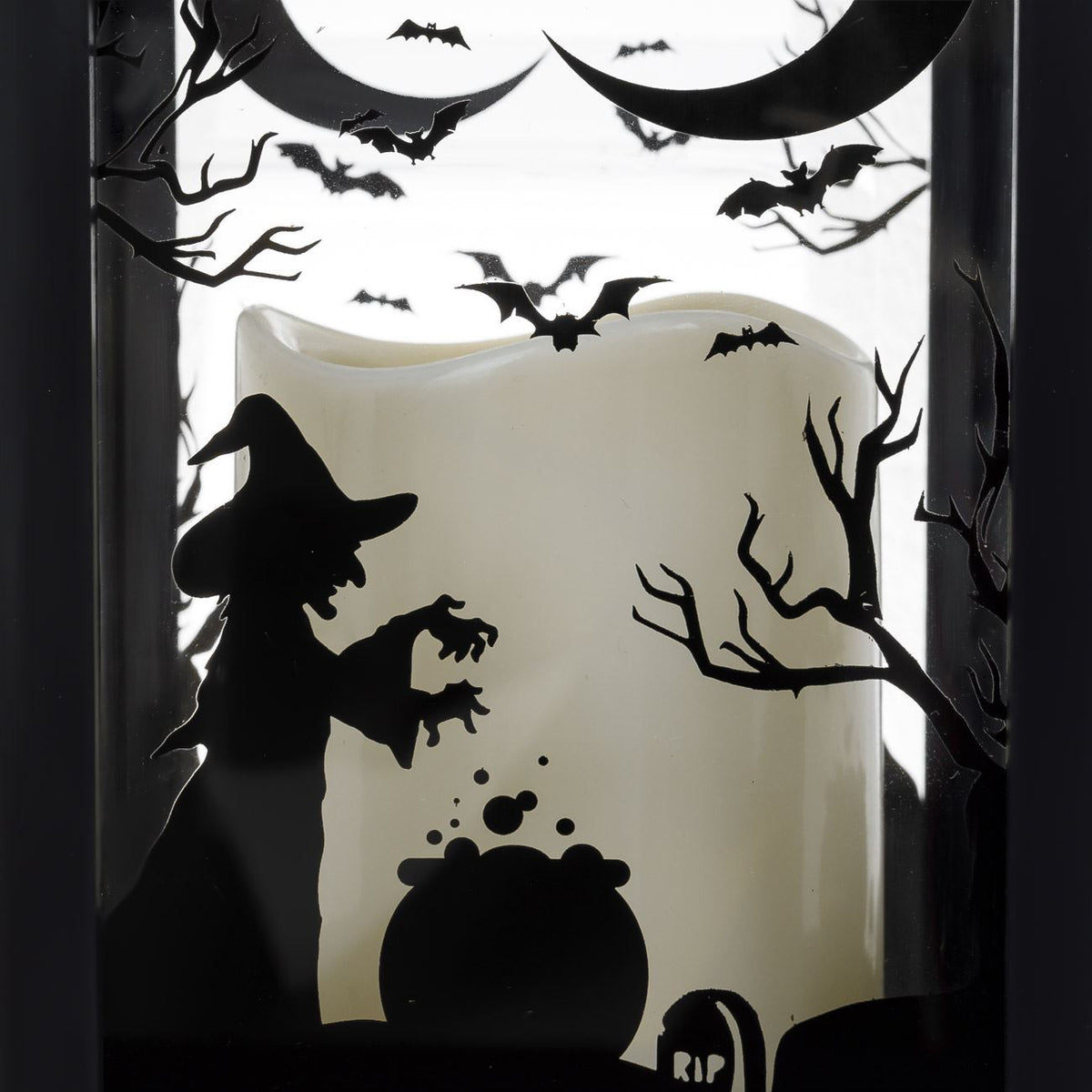 Felinar Negru Palarie De Vrajitoare Cu LED, 35 Cm - Shopiens