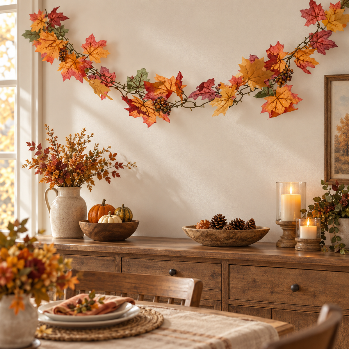 Ghirlanda Cu Frunze Si Fructe Decorative, 180 Cm - in folosinta 2 - Shopiens