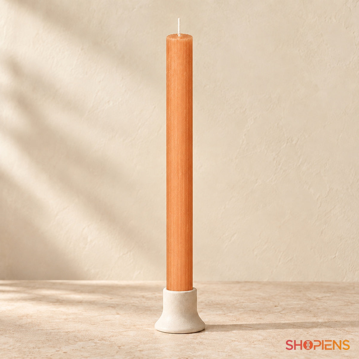 Lumânare Parfumată Amber cu Striații, 23 cm
