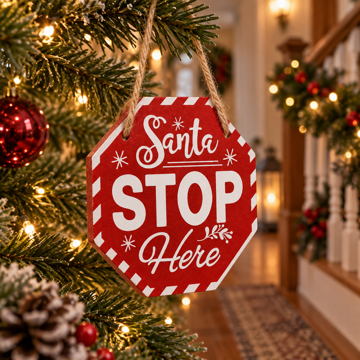 Semn Santa Stop Here - in folosinta 2 - Shopiens