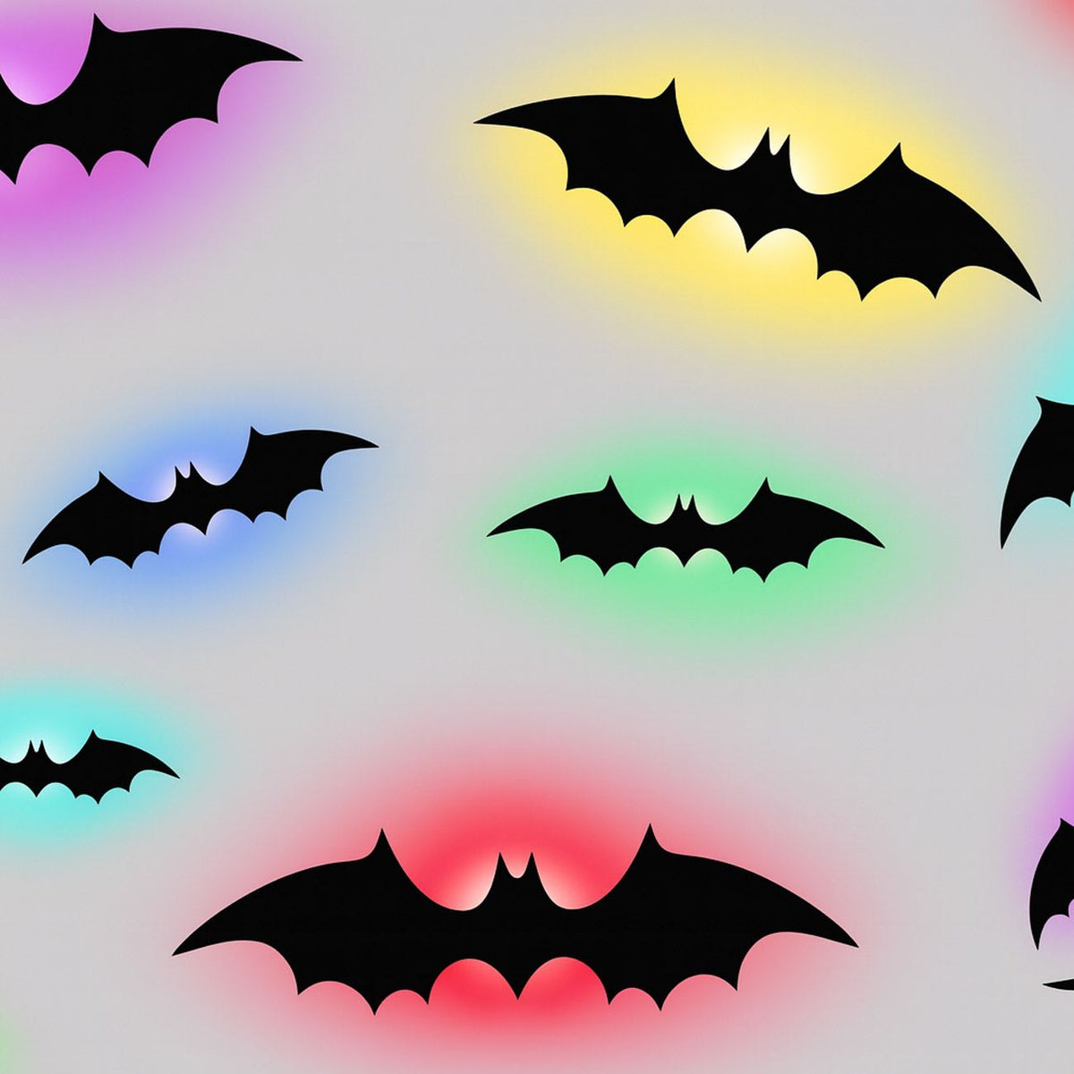 Set De 12 Lilieci 3D Cu 10 Lumini Colorate, Halloween - Shopiens