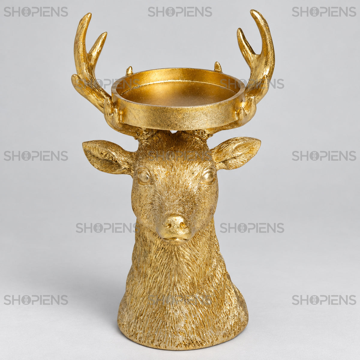 Sfeșnic de Crăciun ren auriu, 21 cm | Shopiens