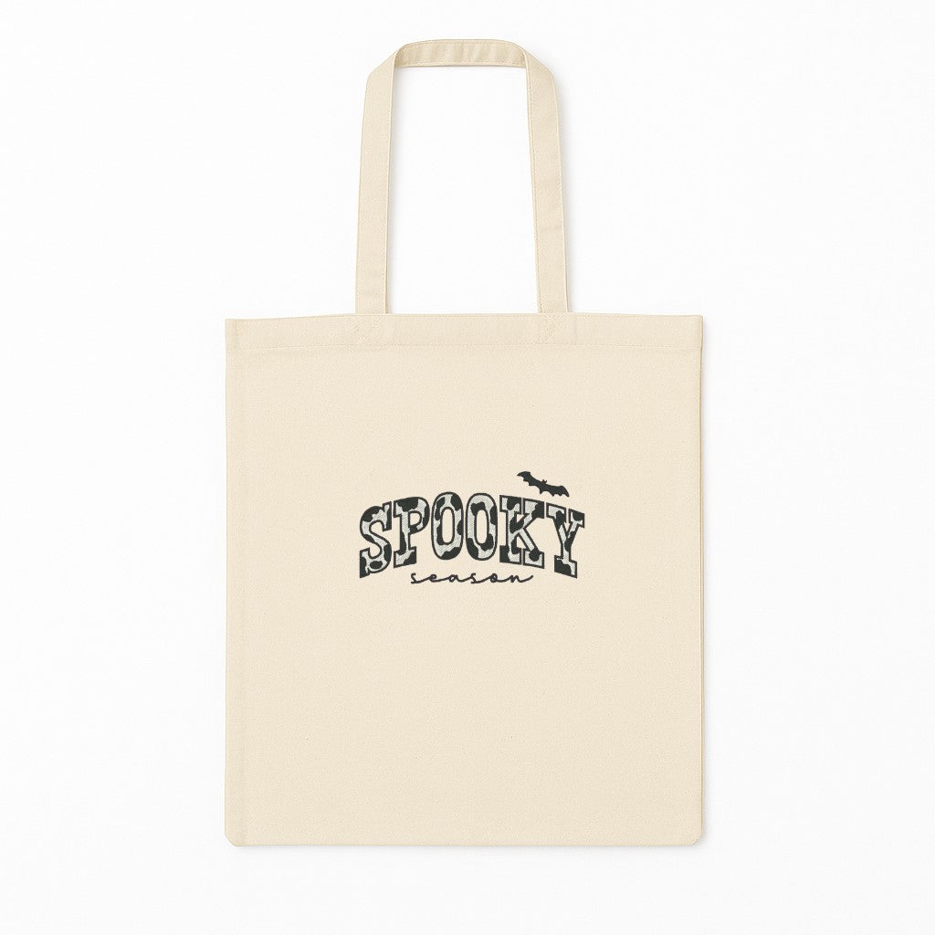 Tote Bag Brodat Spooky Season Black Bat
