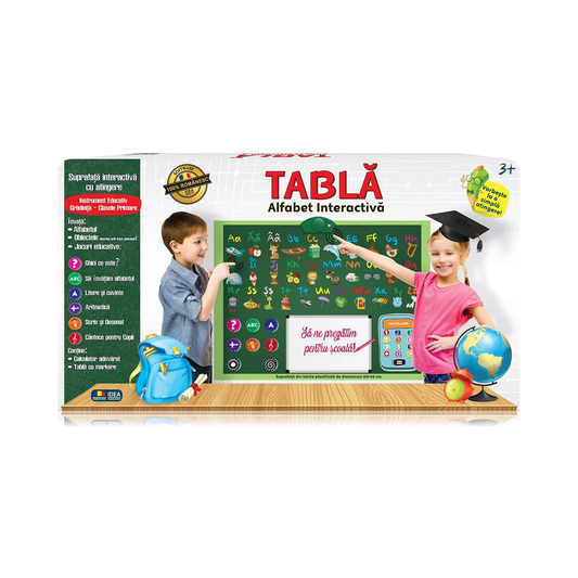 Tablă educativă cu alfabet românesc | Shopiens