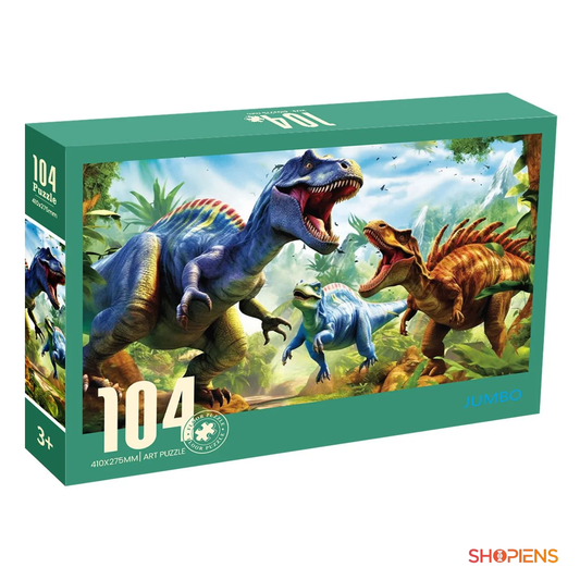 Puzzle cu dinozauri, 104 piese