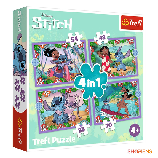 Set puzzle Stitch și prietenii 4 în 1