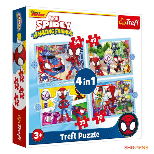 Set puzzle Spidey și prietenii 4 în 1