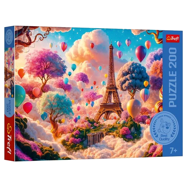 Puzzle cu Turnul Eiffel și baloane, 200 de piese