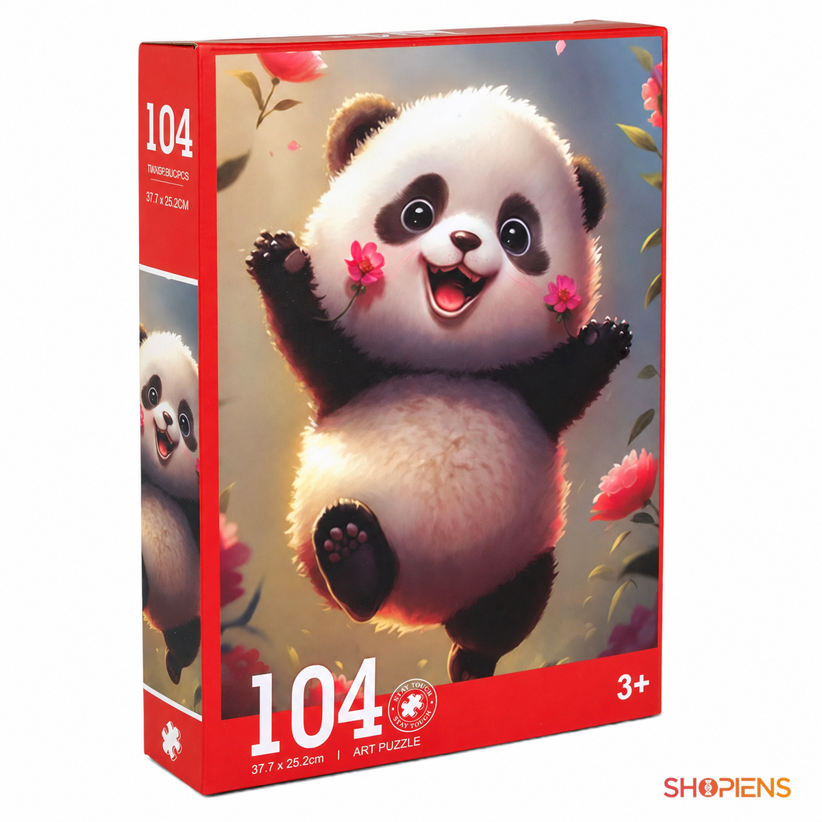 Puzzle cu panda zâmbitor, 104 piese