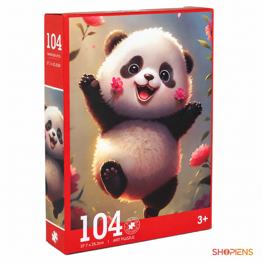 Puzzle cu panda zâmbitor, 104 piese