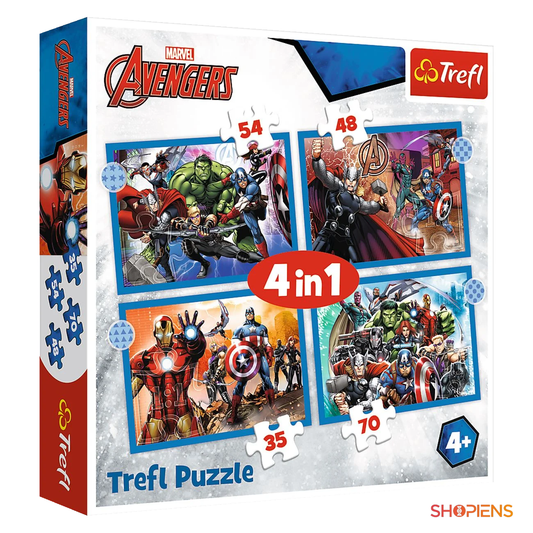 Set puzzle Avengers 4 în 1