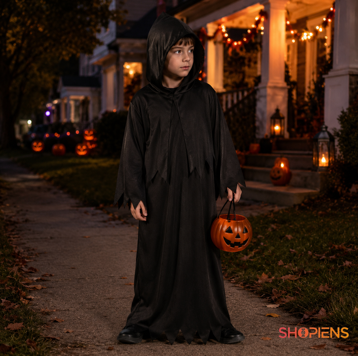 Halloween Pentru Baieti: Costum Moartea Cu Coasa, 8 Ani - imaginea 1