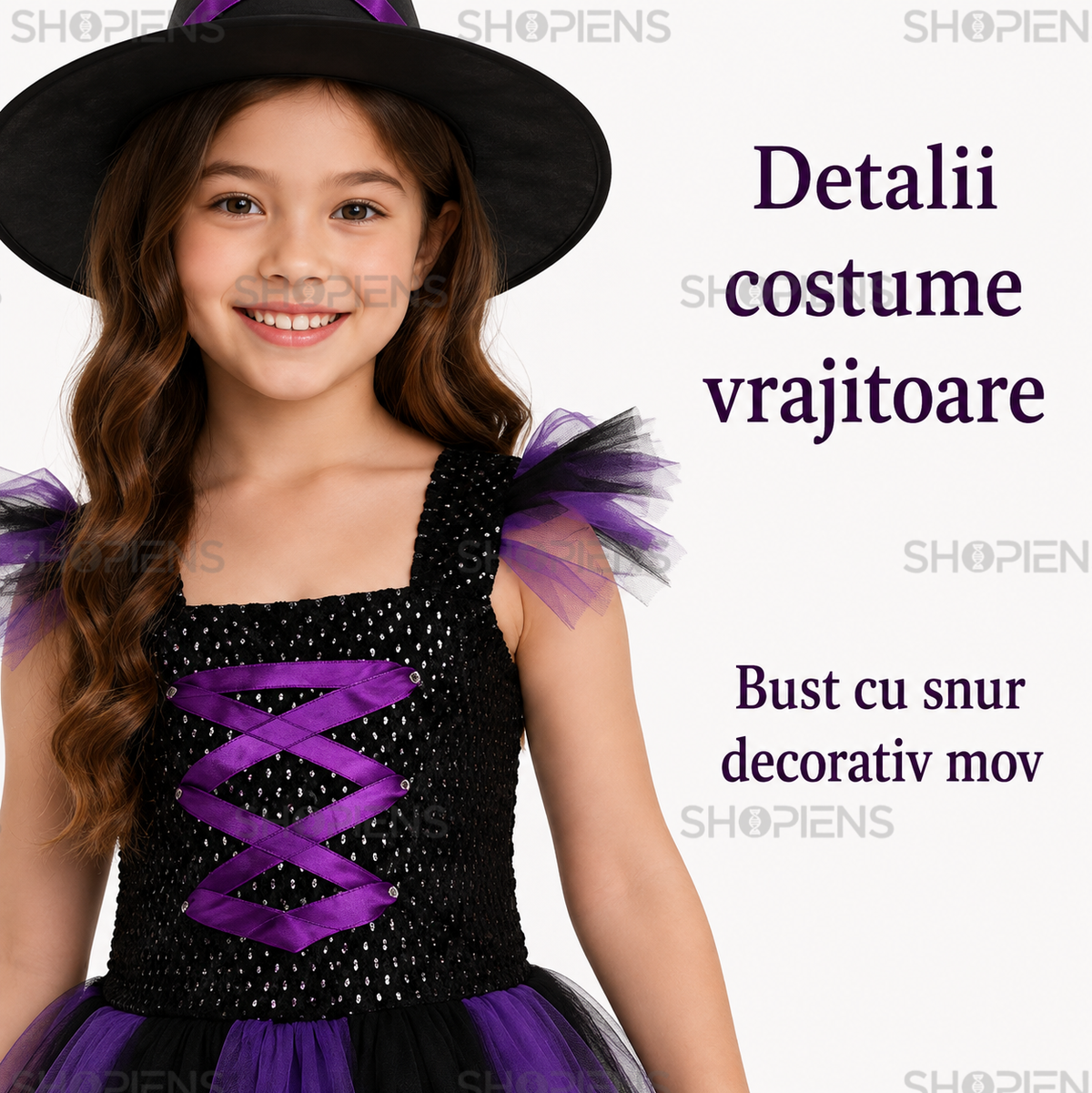Mica Vrajitoare: Rochie Tutu Si Palarie, 4 Ani Fete - imaginea 5