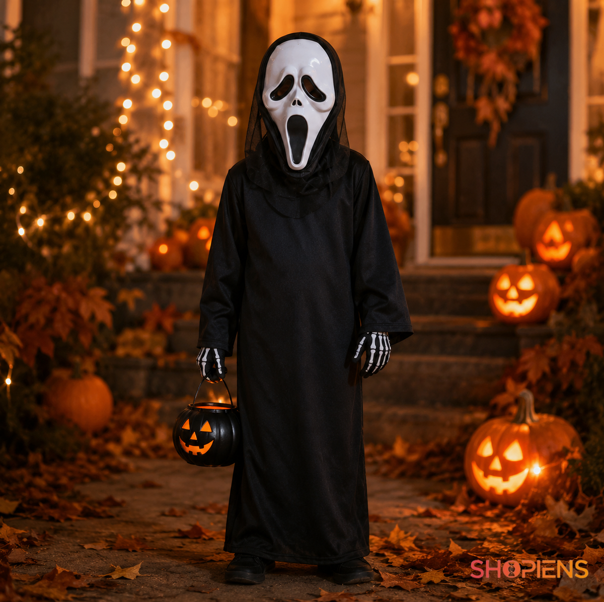 Costum Horror De Baieti Cu Masca Si Manusi, 12 Ani - imaginea 1