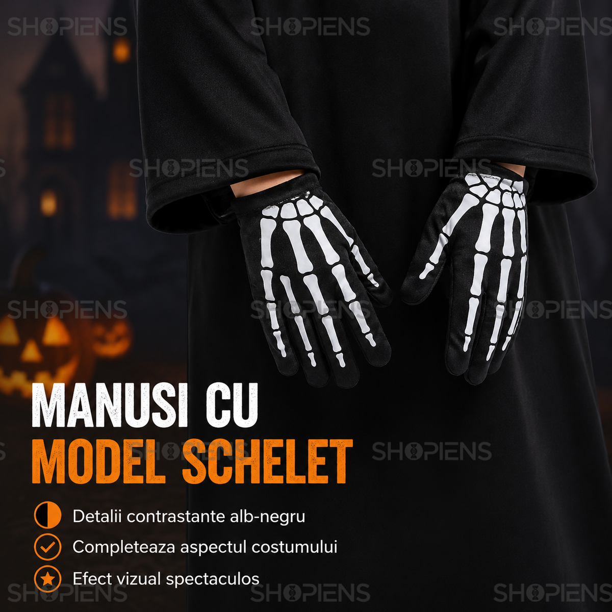 Costum Horror De Baieti Cu Masca Si Manusi, 12 Ani - imaginea 4