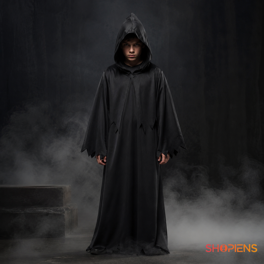 Grim Reaper: Costum Cu Gluga Pentru Baieti, 14 Ani - imaginea 1