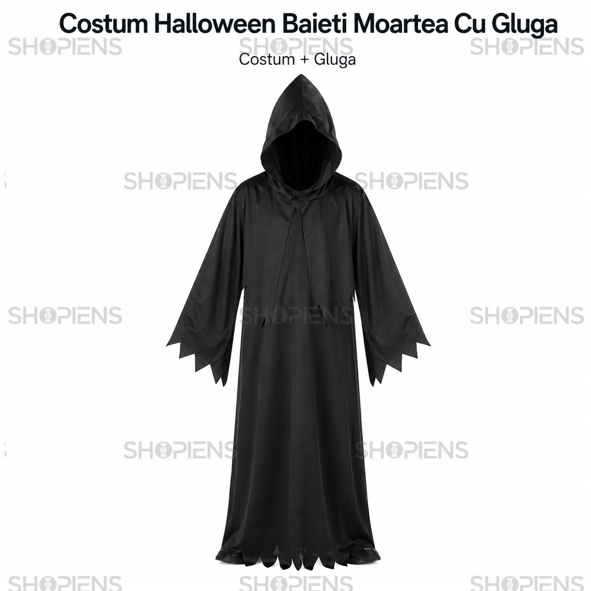 Grim Reaper: Costum Cu Gluga Pentru Baieti, 14 Ani - imaginea 2