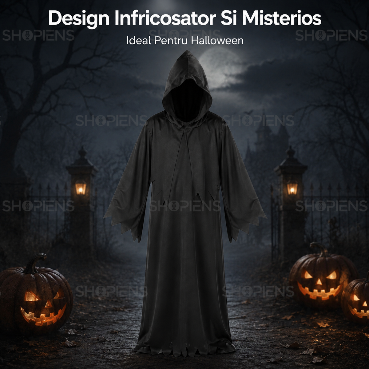 Grim Reaper: Costum Cu Gluga Pentru Baieti, 14 Ani - imaginea 3