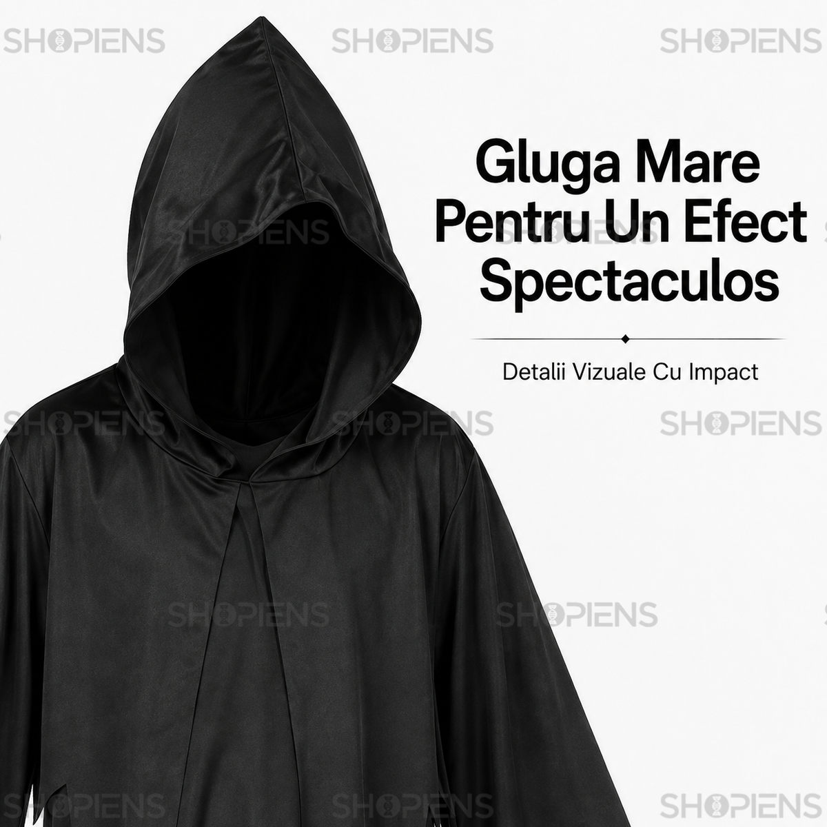 Grim Reaper: Costum Cu Gluga Pentru Baieti, 14 Ani - imaginea 5