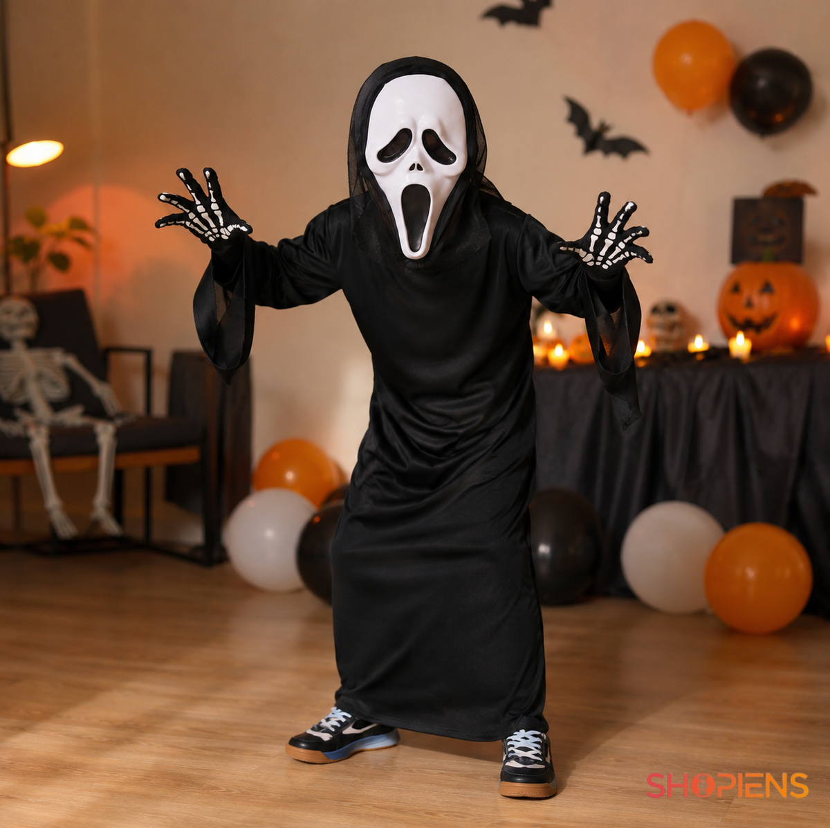 Schelet De Halloween Pentru Baieti Cu Masca, 10 Ani - imaginea 1