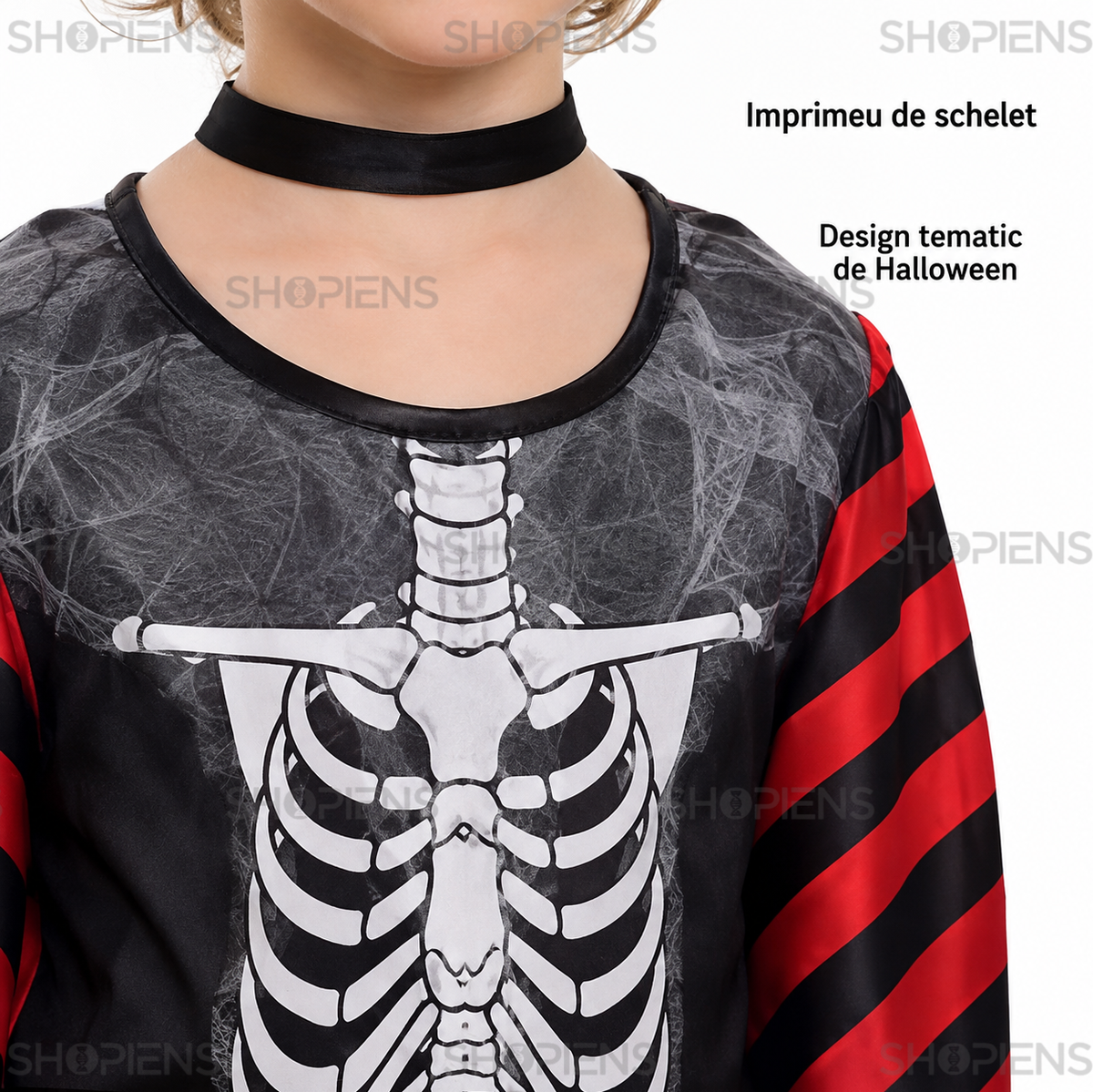 Pirat Schelet: Costum Pentru Fete Cu Rochie, 14 Ani - imaginea 4