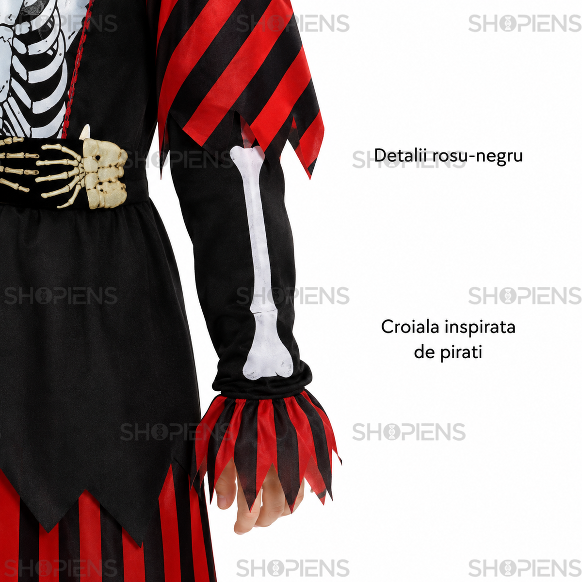 Pirat Schelet: Costum Pentru Fete Cu Rochie, 14 Ani - imaginea 5