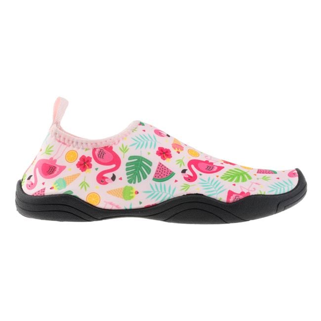 Papuci Fete De Apa Roz Cu Flamingo Tropical