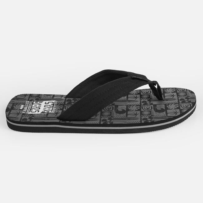 Slapi Barbati Gri Cu Model Surf Si Barete Textil