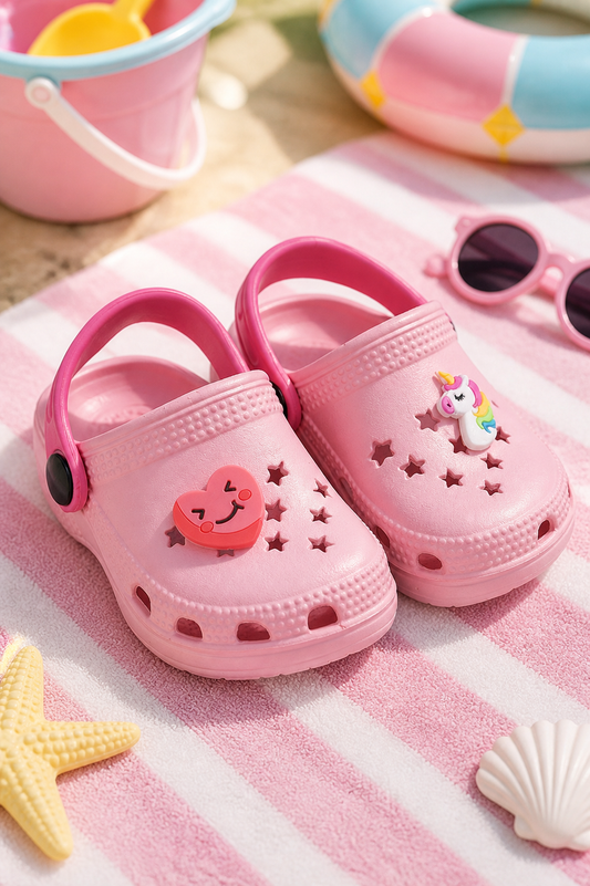 Saboti Fete Roz Cu Unicorn Si Inima Decorativa