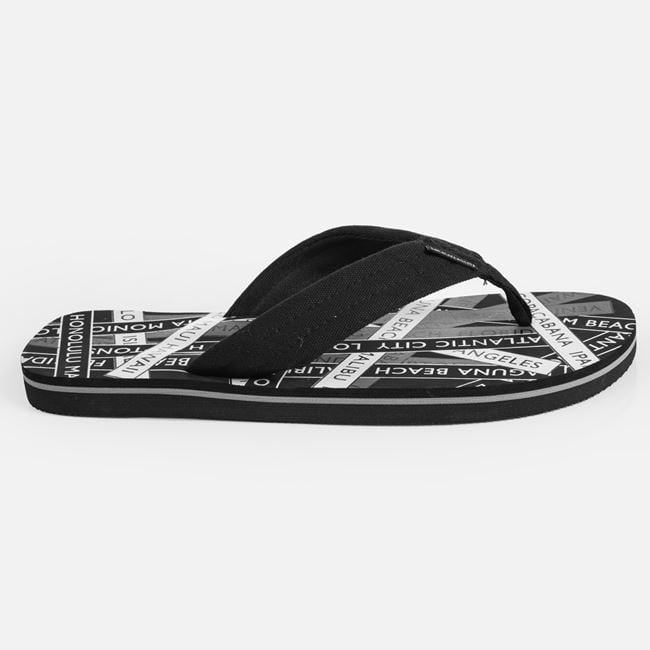 Slapi Barbati Negri Cu Print City Beach