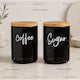 Set 2 borcane cafea si zahar din ceramica neagra, 800 ml, Shopiens