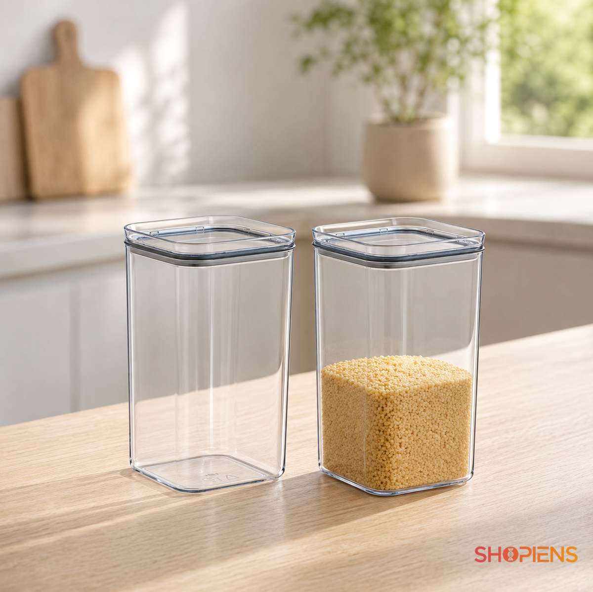 Set 2 recipiente depozitare alimente, pentru camara, 250ml, plastic