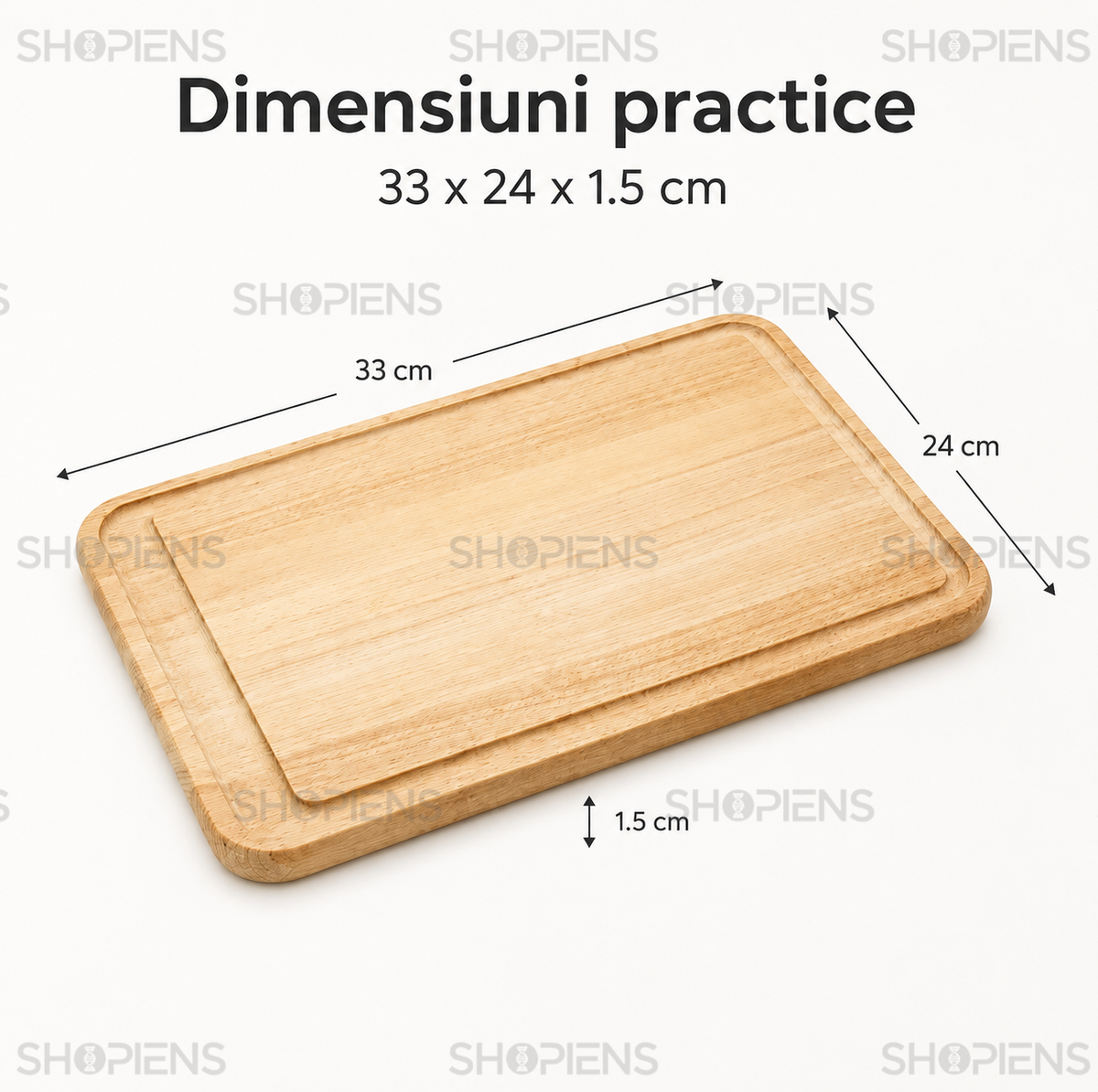 Set 2 tocatoare din lemn de fag, 33cm x 24cm + 19.5cm x 15cm