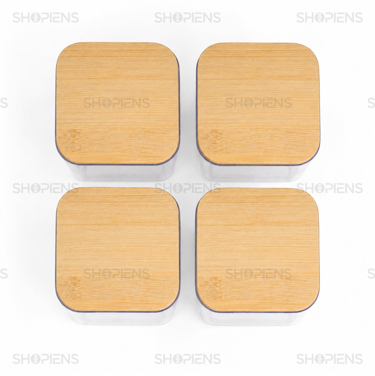 Set 4 recipiente depozitare alimente, pentru camara, 1l, plastic