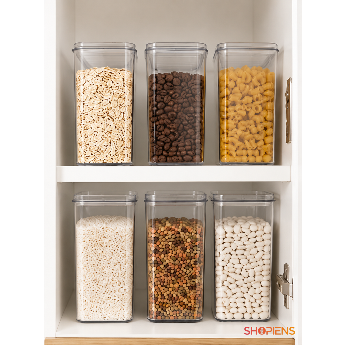 Set 6 recipiente depozitare alimente, pentru camara, 250ml, plastic