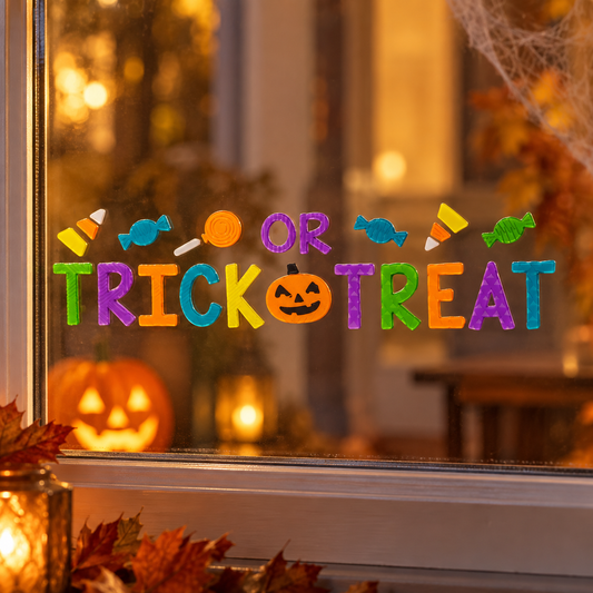 Autocolante Gel Trick Or Treat Cu Bomboane Si Dovleci - Shopiens