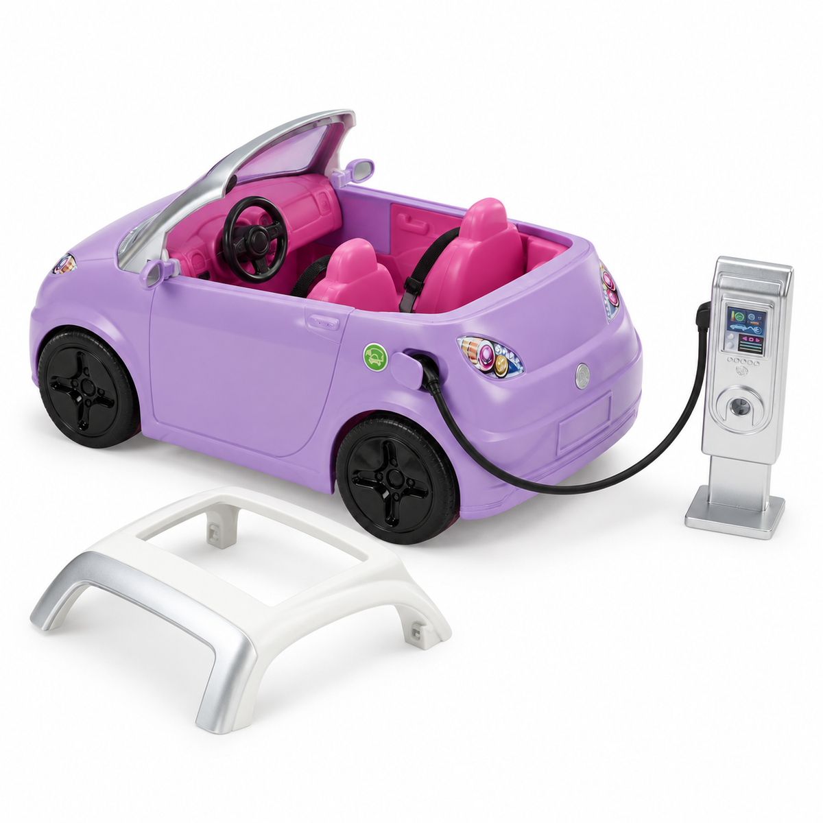 Automobil Barbie decapotabil cu stație de încărcare | Shopiens