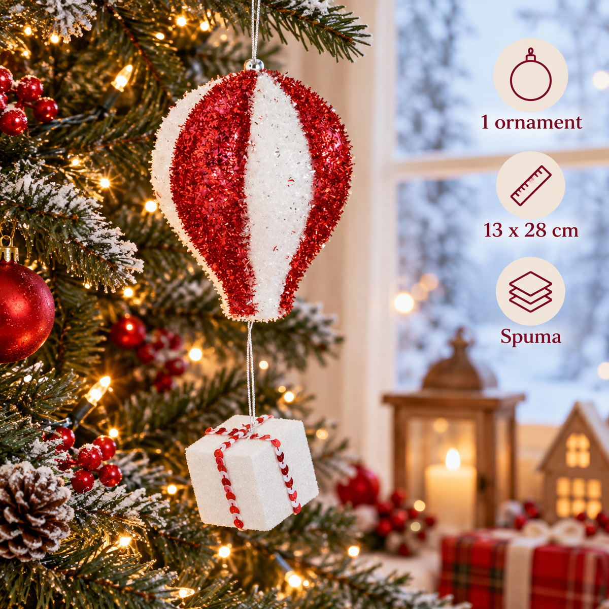 Balon Cu Cadou, Ornament Candy Pentru Brad, 28 Cm - specificatii - Shopiens