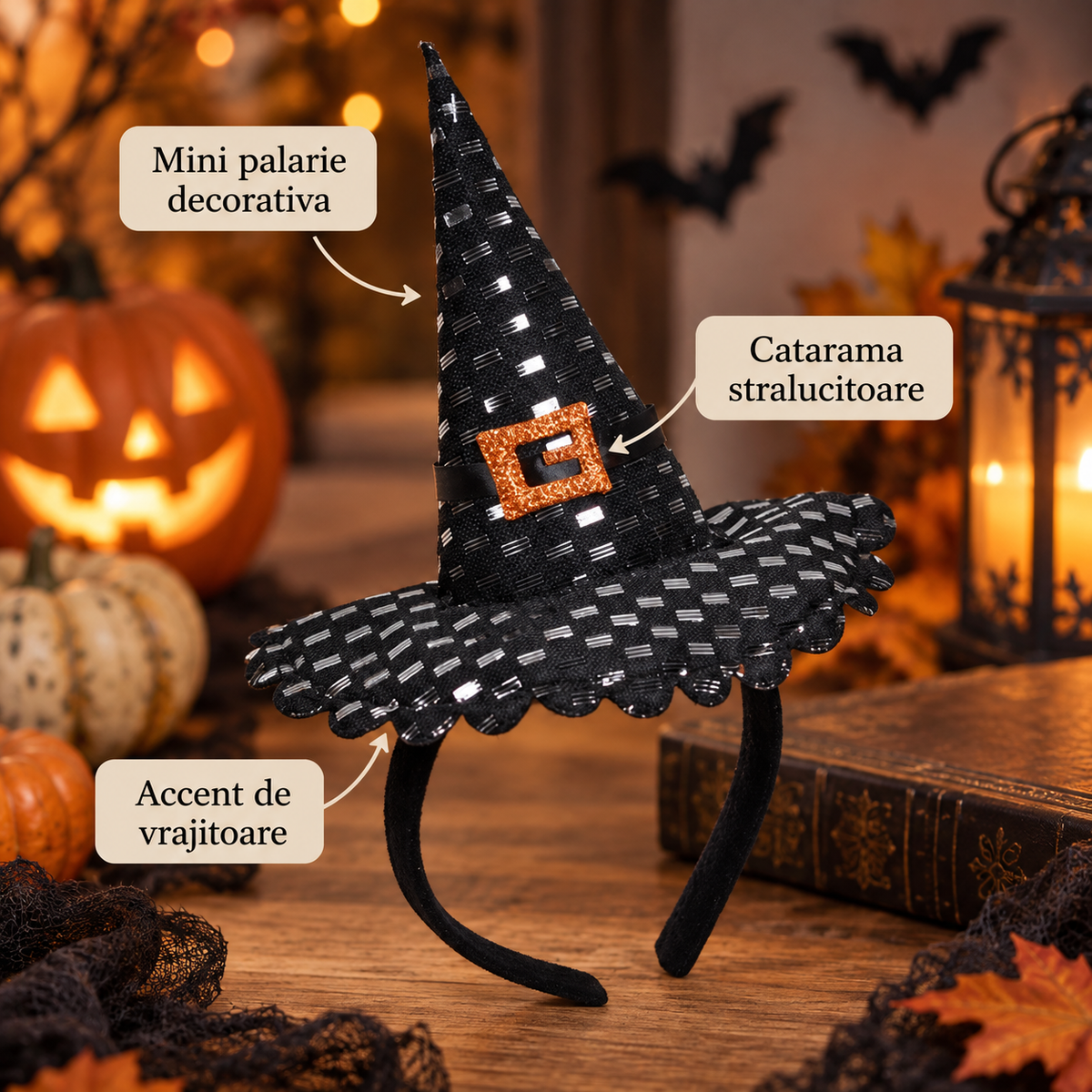 Bentita Cu Mini Palarie De Vrajitoare, 18 Cm - avantaje - Shopiens