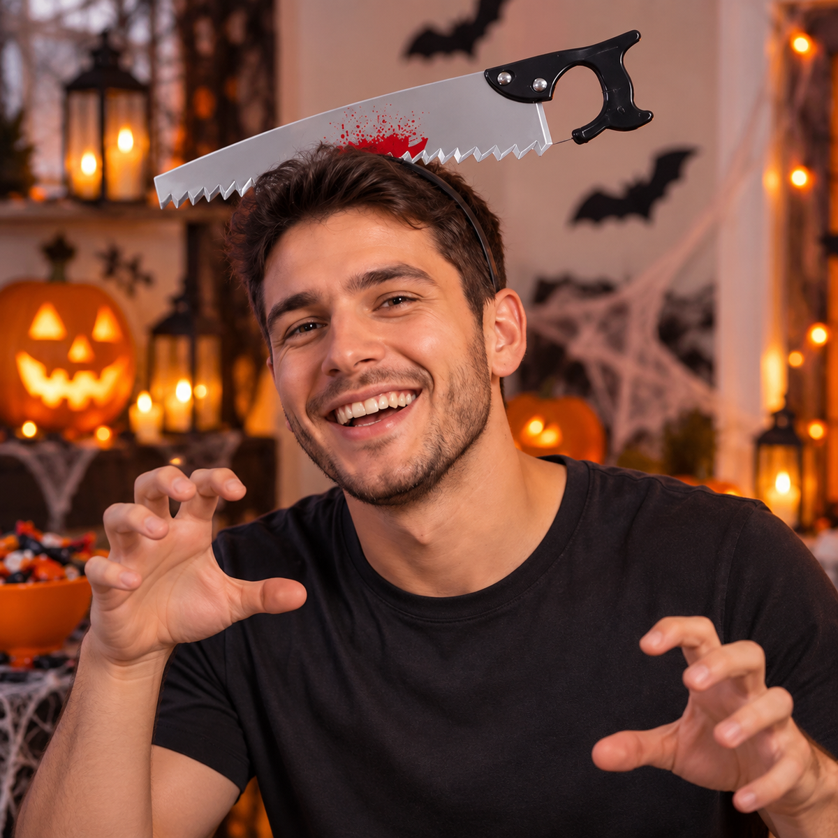 Bentita Horror Cu Ferastrau Decorativ De Halloween - in folosinta 2 - Shopiens