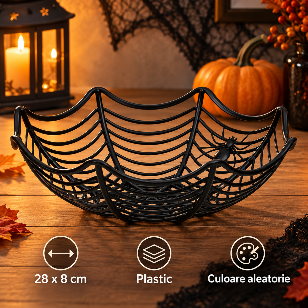 Bol Panza De Paianjen Din Plastic, 28 Cm, Culoare Aleatorie - specificatii - Shopiens